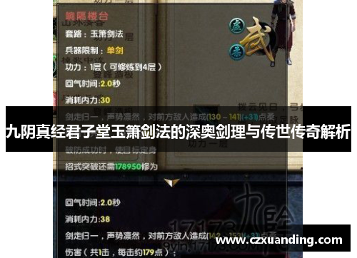 九阴真经君子堂玉箫剑法的深奥剑理与传世传奇解析 九阴真经君子堂玉箫剑法的深奥剑理与传世传奇解析